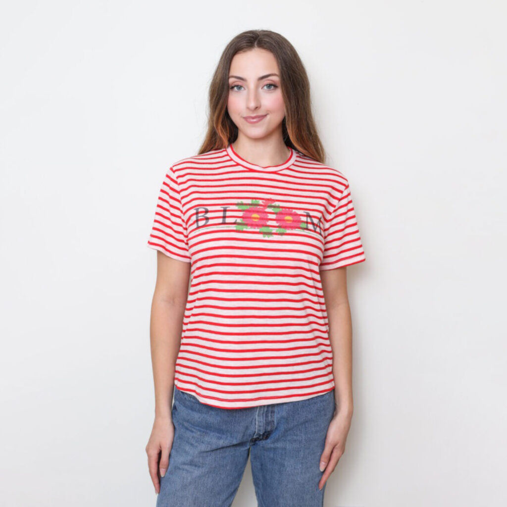 Short Sleeve Tee Strip Red