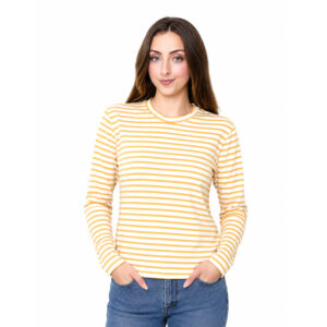 Long Sleeve Strip Tee Yellow
