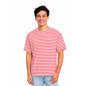 Loose Strip Tee Red