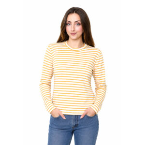Long Sleeve Strip Tee Yellow