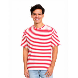 Loose Strip Tee Red