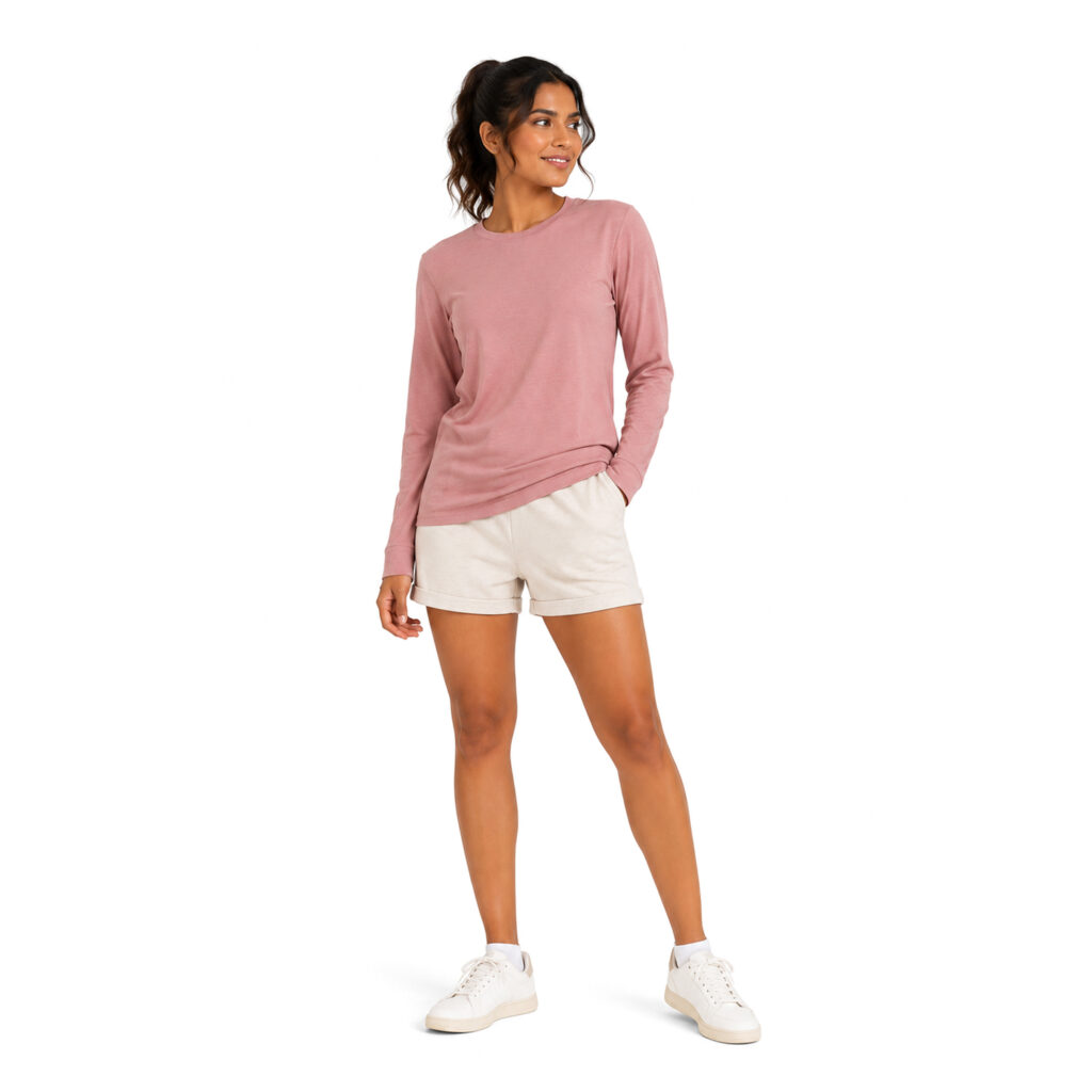Long Sleeve Tee Shirt Pink