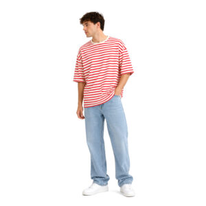 Loose Strip Tee Red
