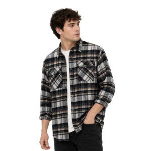 Shirt Black Check Mens