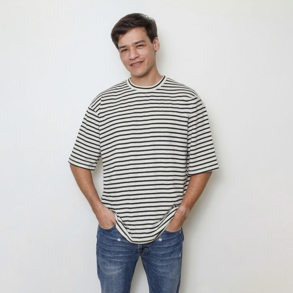 Fixed Strip Tee Black