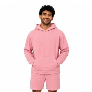 Long Sleeve Hoodie Pink Men’s